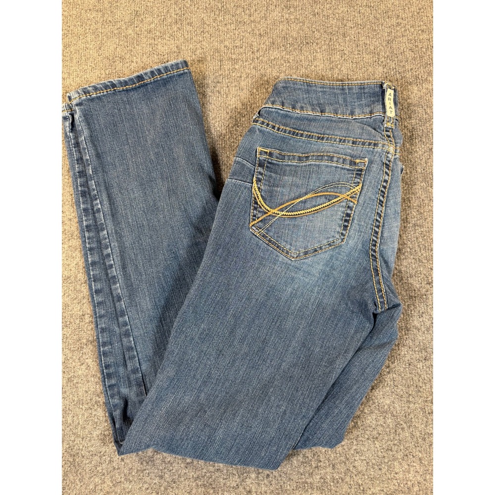 Ariat REAL Denim Nadia Straight Leg Jeans Womens 26R Irvine Blue 10040801